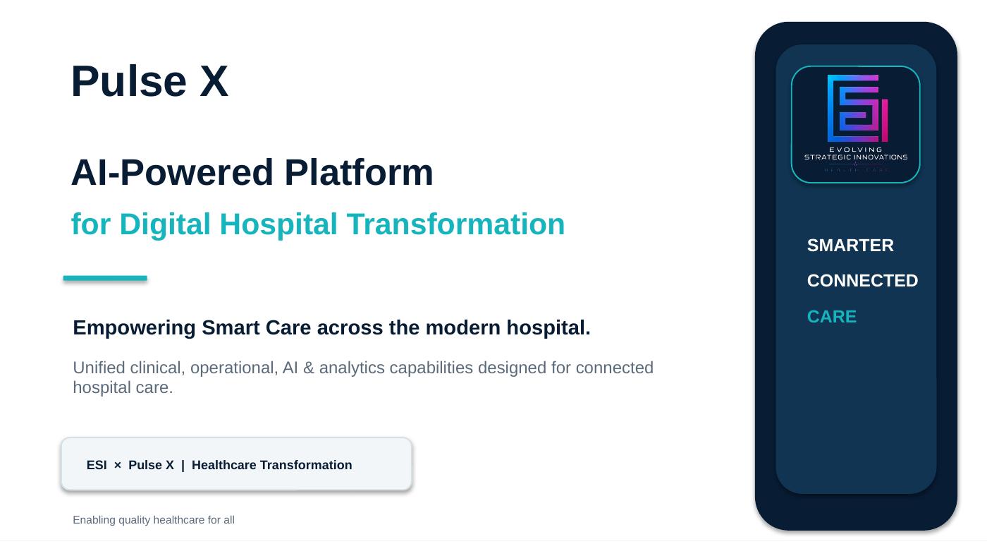 Pulse X AI-Powered Platform for Digital Hospital Transformation